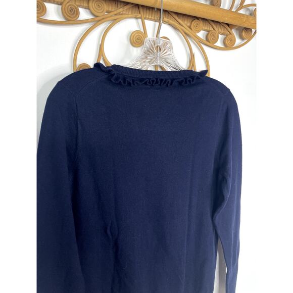 Boden Bernadette Wool Cotton Sweater Navy 10 - Picture 6 of 8